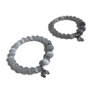 - White(Gray) catseye bracelet -